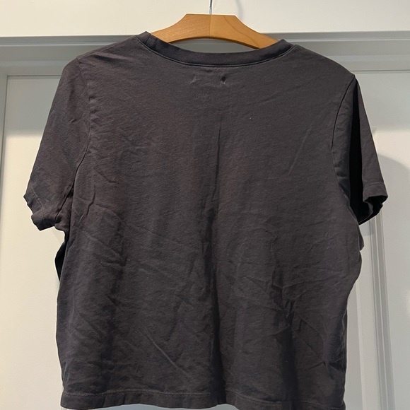 Madewell Gray Cropped T-Shirt Size Large - Picture 2 of 8